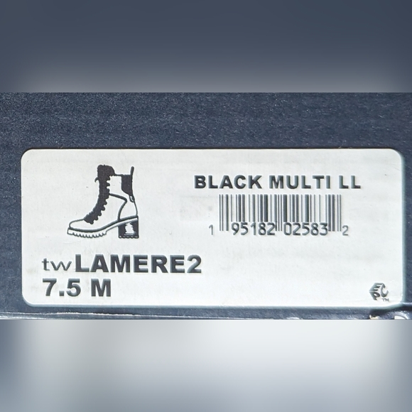 NIB black leather Tommy Hilfiger Lamere 2 lace up sherpa tongue ankle boots - Picture 8 of 10